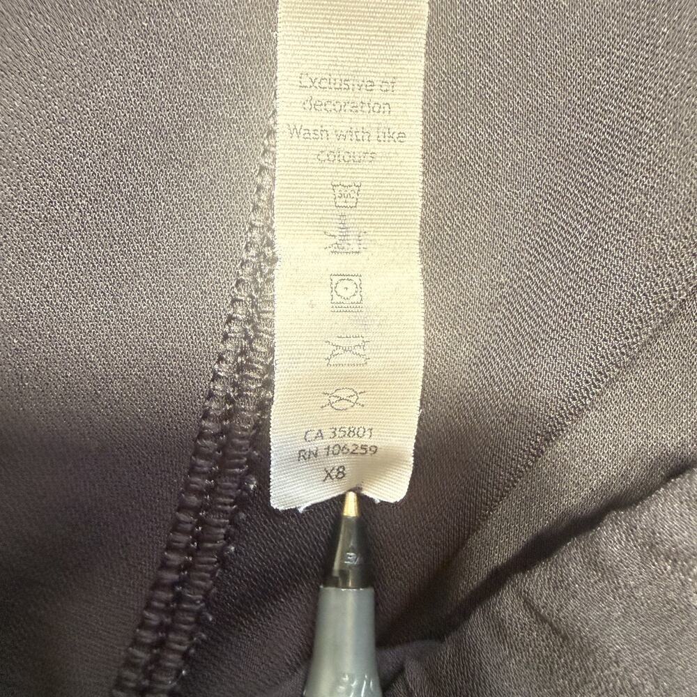 Lululemon Jogger Pants Womens 6 Black Sweatpants Drawstring Cuffed Logo Athletic - Picture 9 of 12